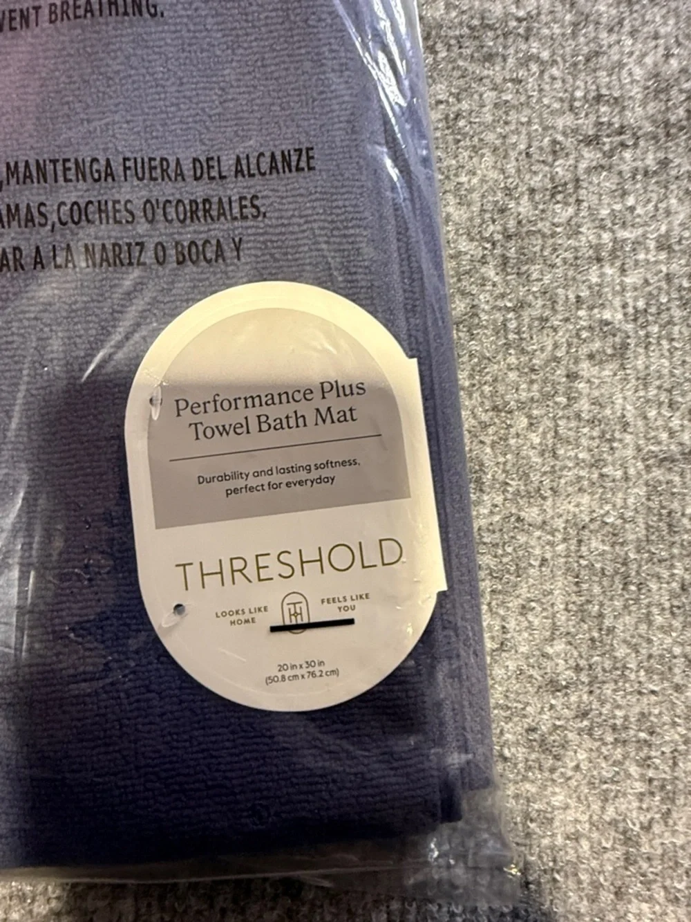 Threshold Performance Plus Bath Mat in Navy Blue